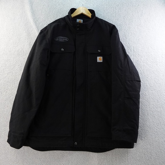 Carhartt Full Swing‎ Mens XL Black Work Jacket Coat Lined Outdoor Workwear Chore